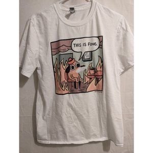 Gildan This Is Fine Meme T-shirt Size‎ Medium